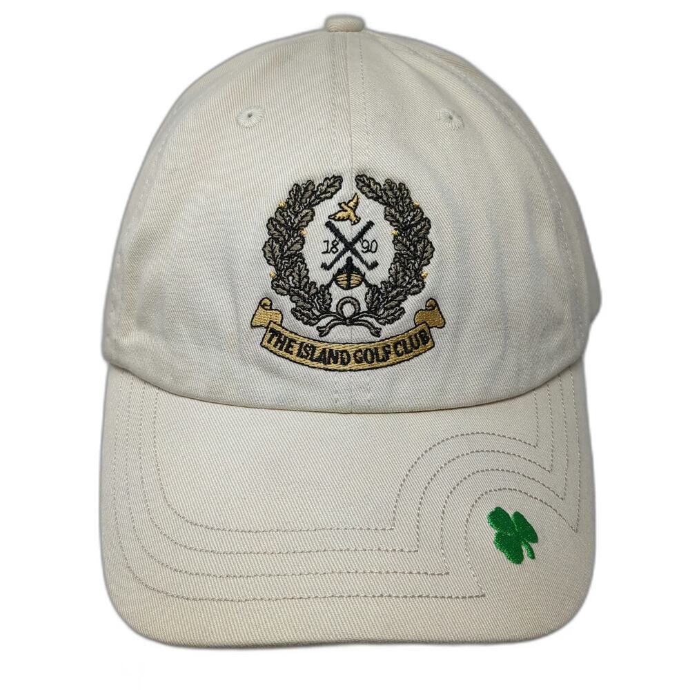Texace The Island Golf Club Baseball Cap Beige One Size Shamrock 1890 Crest Hat